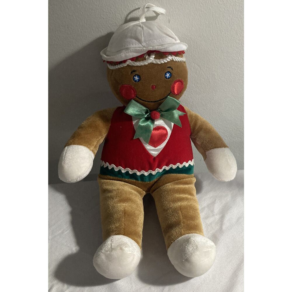 Vintage 1990 Target Stores Christmas Gingerbread Man Plush Stuffed Toy 13"